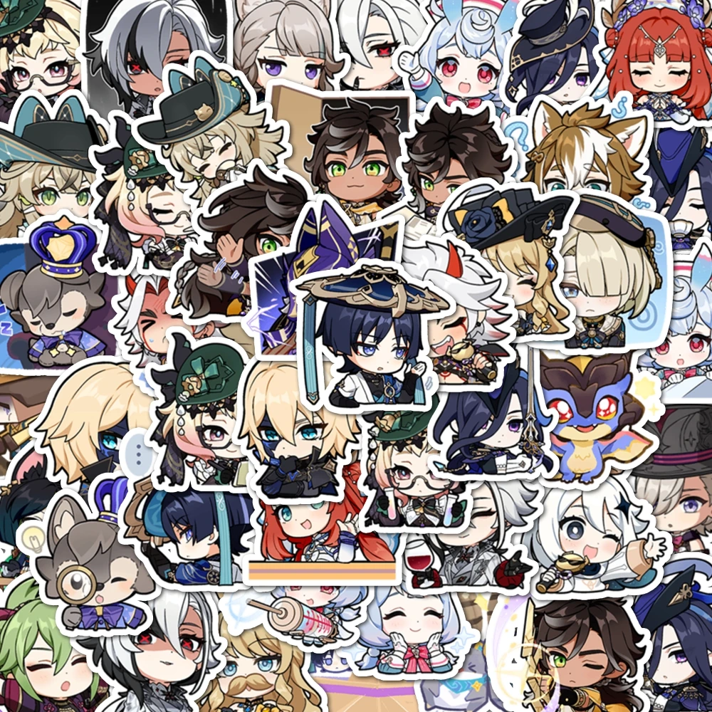 Party Games Indoor - 48 adesivi Genshin Impact per personaggi