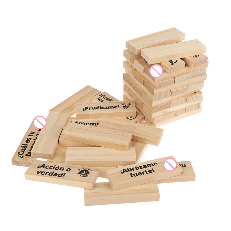 Party Games Jenga - Nuovi 48 pezzi di mattoncini da